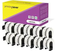 10x DK-22225 38mm x 30,48m Cintas de Etiquetas continuas compatibles para Brother P-Touch QL-1050 QL-1060N QL-1110NWB QL-1100 QL-500 QL-500BW QL-570 QL-580 QL-700 QL-710W QL-800 QL-810W QL-820NWB