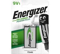 10x Energizer Batería Recharge Power Plus 9V1 NiMH 1er Blister 175mAh 8.4V