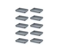 10x Eurobehälter-Eurobox 60 x 40 x 7,5 cm inkl. gratis Zollstock * 10er Set