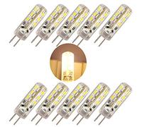 10X G4 Bombilla Lámpara LED 1.5Watt 24x3014 SMD 150LM Iluminación LED Blanco Cálido 3000K DC 12V 360° Ángulo del Haz, Consumo 1.5W