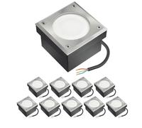 10x GX53 empotrable de suelo de adoquines NEOLUM para exterior IP67 angular 10