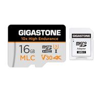 [10x High Endurance] Gigastone 16GB MLC Micro SD Card, 10x High Endurance 4K Video Recording, Security CAM, Dash CAM, Surveillance Compatible 95MB/s, U3 C10