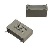 10x Iskra MKP Condensador De Lámina | 1,5µF 250V DC I 2-Pin Conexión I 2-Pines I 1,5uF, 1500nF I Condensador para redes de cruce de altavoces o para la su