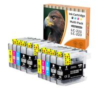 10x LC221 LC223 Cartuchos Compatibles para Brother LC-221 LC-223 para Brother DCP-J4120 DCP-J562 MFC-J4420 MFC-J4620 MFC-J4625 MFC-J480 MFC-J5320 MFC-J5620 MFC-J5625 MFC-J5720 MFC-J680 MFC-J880DW