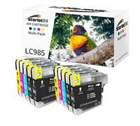 10x LC985 Cartuchos de Tinta Compatibles con Brother LC985 LC-985 para Brother DCP-J 125, DCP-J 140 W, DCP-J 315 W, DCP-J 515 W, MFC-J 220, MFC-J 265 W (4 Negro, 2 Cian, 2 Magenta 2 Amarillo)