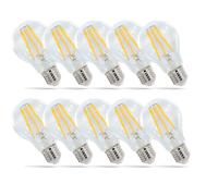 10X LED Filamento Bombilla Forma 8,5W E27 Claro 1200lm Blanco Neutro 4000K [EEK: D]