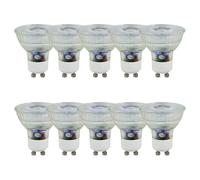 10X LED Premium Cristal Reflector GU10 5W = 50W 350lm Blanco Cálido 2700K 38°