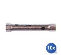 10X Llave Maurer A Tubo Doble Acero Impreso Cromado Mm 10X11