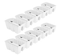 10x Maceta 40cm Maceta Colgante Maceta Balcón Maceta Barandilla DCRO Blanco