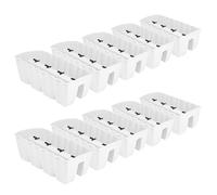 10x Maceta 60cm Maceta Colgante Maceta Balcón Maceta Barandilla DCRO Blanco