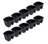 10x macetero 24cm maceta colgante maceta balcón barandilla antracita