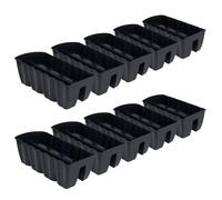10x macetero 60cm maceta colgante maceta balcón barandilla antracita