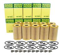 10x Mann HU7008z Filtro + Tornillo para VW Golf 5 6 Passat T5 T6 1.6/2.0 Tdi