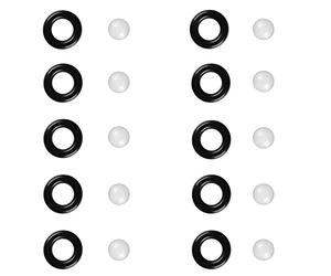 10x Mantenimiento Juego Junta + Bola apto para Ulka EX5 EP5 ep5gw HF Bomba Adecuado para Saeco Miele Bosch Siemens Gaggia Jura Unold Solis Spidem Satrap TURMIX König Rotel Melitta DeLonghi Set-8