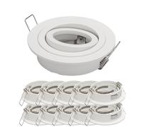 10x Marco Empotrable GU10 Set Blanco Mate 648-MA Ø75 MM IP20 Foco Deckenspo