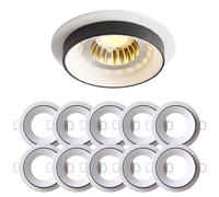 10x Marco Empotrable Mattes Blanco 919W Ø65 mm GU10 Redondo IP20