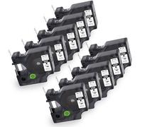 10X Molabel compatible con Dymo D1 cinta de etiquetas 19 mm x 7 m 45803 S0720830 Negro sobre blanco, adecuado para Dymo LabelManager 350, 360D, 420P, 450, 500TS y LabelPoint 300, 350.