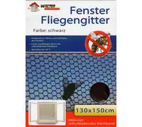 10x Mosquitera Ventana Negro 130 x 150cm Cierre Adhesivo Repelente de
