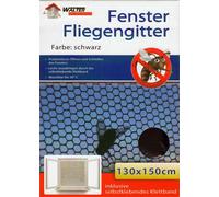 10x Mosquitera Ventana Negro 130 x 150cm Cierre Adhesivo Repelente de