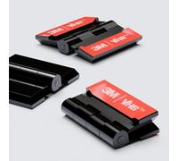 10x Negro Bisagras Acrílicas: no se requiere pegamento, Autoadhesivas. Autoadhesivas. Plástico Negro Acrílico 32mm