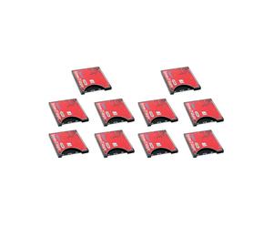 10X Nueva Funda de Tarjeta una CF Compatible con WIFI Inalámbrico Adaptador de Tarjeta Tipo I Cámara SLR Rojo