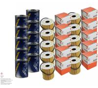 10x Original Mahle / Knecht Ox Filtro de Aceite 175D+10x Sct Motor Flusch Lavado