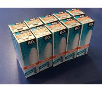 10X Osram Bombilla Incandescente Superlux Softone Opal Forma Vela E14 60W