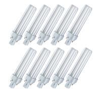 10x Osram Dulux D 10W/840 G24d-1 Luminilux 2P Lámpara LED Compacta 4000K