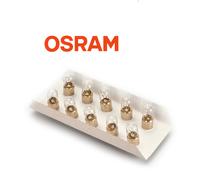 10X OSRAM Lámpara Bombilla Interior Coche Kfz Oldtimer 12V 4W BA9S 3860