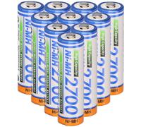 10x Panasonic AA Mignon Batería BK-3HGAE/BF1 Ni-MH 1,2V 2700mAh