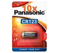 10x Panasonic CR123AL/1BP Pilas Foto CR123 1400mAh Ultra Litio