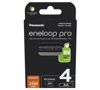 Panasonic Eneloop Pro Black R6 / AA Pro BK-3HCDE (mín. 2500 mAh) 4 (+ Caja) pcs 5410853065036