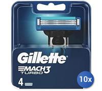 10x Paquete Gillette Recambios Mach 3 Turbo X 4 Nuevos