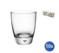 10x Paquetes 3 Vasos De Vidrio Luna Dof Cl 34 Transparente Bormioli Rocco