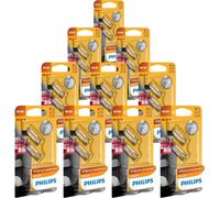 10x Philips Estándar W5W 5W 12V Bombillas De Automóvil