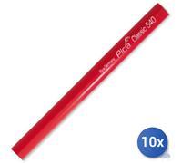10x Pica Mercado Lápiz Carpintero Lacado Rojo Cm 24