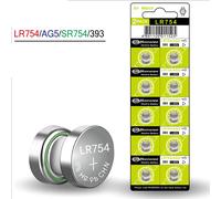10x Pilas Boton Ag3 Lr41 192 1.55v - Blister de 10 Unidades - Compatibilidad con Varios Dispositivos