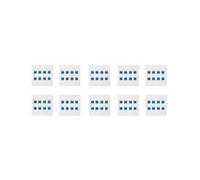 10X Placa de Pared Ethernet 8 Puertos - Doble Banda Cat6 RJ45 Conector Cable de Red Placa Frontal Hembra una Hembra - Azul