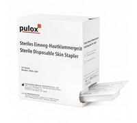 10x Pulox Grapadora cutánea desechable estéril, 35 grapas - Máquina de coser cutánea de piel