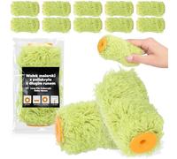 10x Rodillo de Pintura 10 cm Recambio Pintura Repuesto Pelo Largo Pintar Barniz Muebles Paredes Renovación Accesorios Robusto Antigoteo Antisalpicaduras