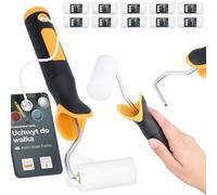 10x Rodillo Espuma 7 cm Repuesto Versátil Pintura Barniz Tinte Laca Agua Disolventes Mango Soporte Perfecto Trabajos Renovación Casa Uso Profesional