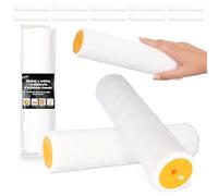 10x Rodillo Pintura 25 cm Repuesto Recambio Lana Poliacrílico Rollo para Pared Decoración Fachades Mobiliario Accesorio Antigoteo Herramienta Pintura para Pintores