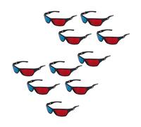 10X Rojo Y Azul Anaglifo Dimensional 3D VISION Lentes para TV Movie Game DVD