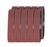 10x / Set correas de lijado 120/320 / 600 lijadora de banda multifuncional 25x330mm para madera aluminio fibra de vidrio caucho Metal