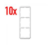 10x Simon 75630-30 3-fach Marco Serie 75 Nieve Blanco Triple Cubierta Cover