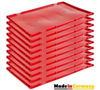 10x Tapa Euro Apilamiento Plástico Caja Industrial Almacenamiento Kingpower