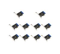 10X Tarjeta de Expansión PCI Express USB 3.0 de 19 Pines PCIE 1X A 2 Puertos Adaptador USB 3 de 19 Pines Cabecera de Concentrador USB3 Interno de 20
