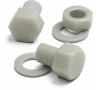 10x tornillos cabeza de Hexagonal, Super Nailon, M16 x 20mm, reforzado con fibra de vidrio, Tornillos, Tuercas, Arandelas