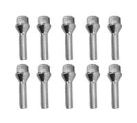 10x Tornillos de rueda M12x1,25 46mm cónico 60° plata para FIAT Barchetta Cinque