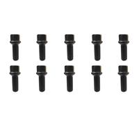 10x Tornillos de rueda M14x1.5 65mm asiento esférico R14 negro para Mercedes-Ben